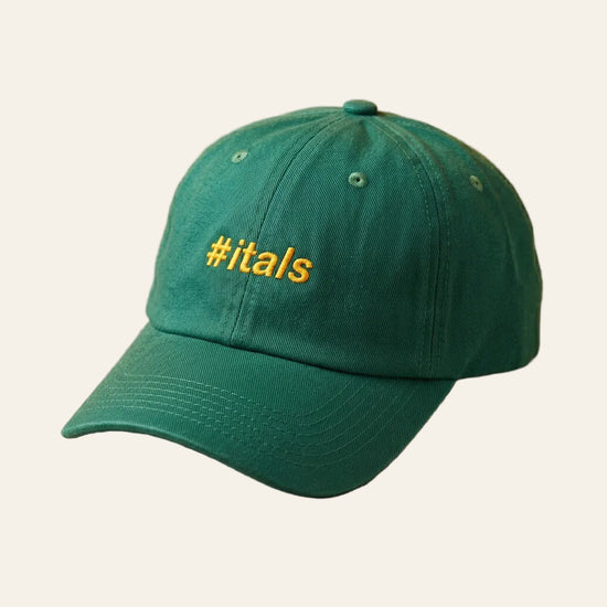 Boné Dad Hat #itals Verde - bordado amarelo dourado