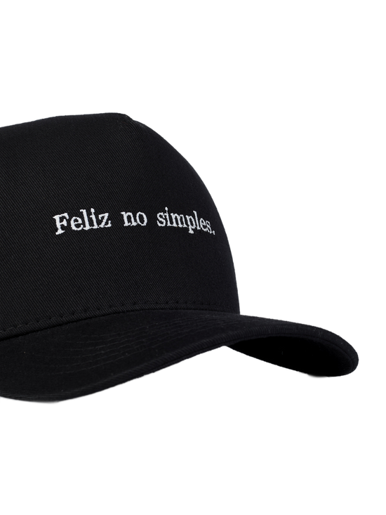 Boné Feliz no Simples Preto