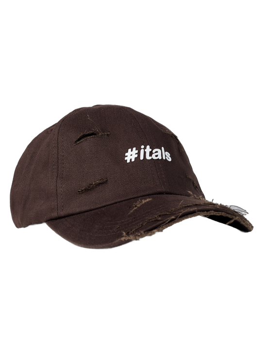 Boné Dad Hat Marrom Destroyed