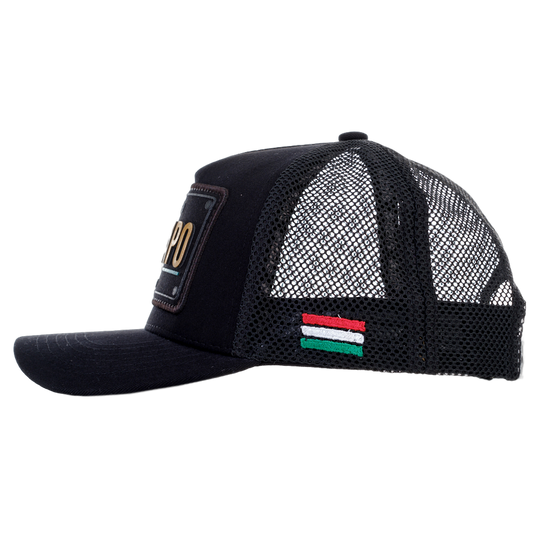 Boné itals El Chapo Preto e Gold