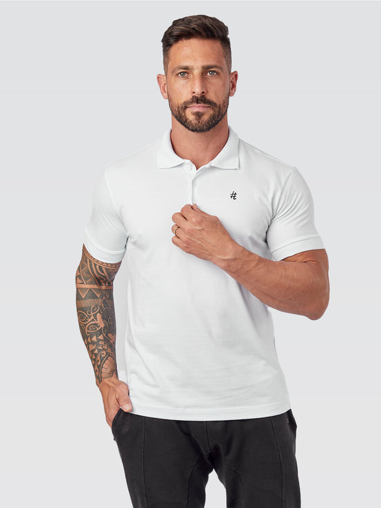 Camisa Polo Itals Branco Brasão Black