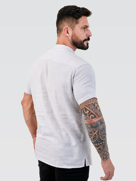 Bata Itals Manga Curta Cinza