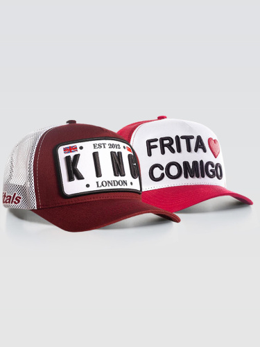 Kit Bonés 2x1 - King Vermelho + Frita Comigo Vermelho