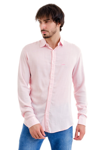 Camisa Social Rosa Logo Pink