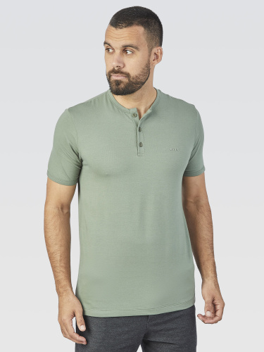 Camiseta Henley Verde