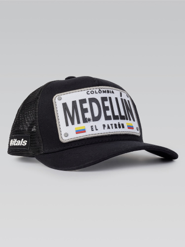 Boné Itals Medellin Preto Patch Prata