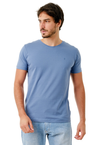 Camiseta Azul Stylo Brasão Azul