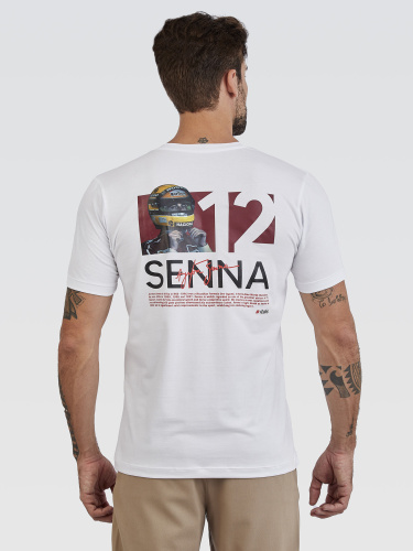 Camiseta Básica Ayrton Senna Branco