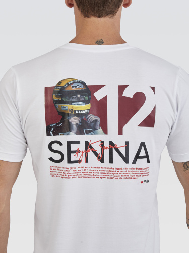 Camiseta Básica Ayrton Senna Branco