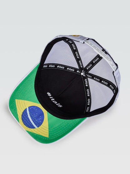 Boné Trucker #itals Vintage Brasil Branco