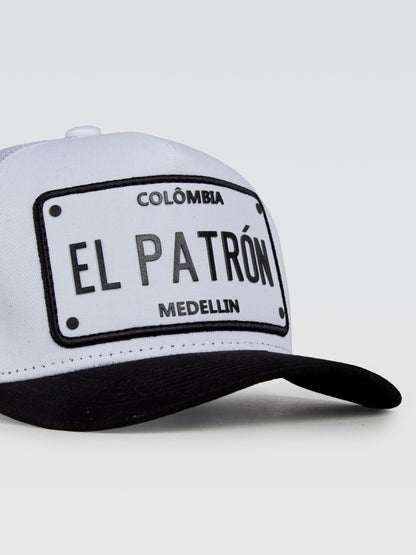 Boné El Patrón Branco Aba Preto