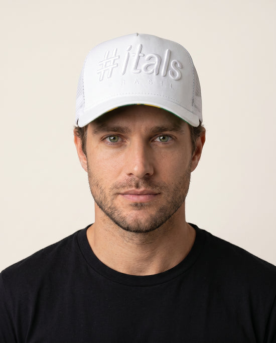 Boné Trucker #itals Vintage Brasil Branco