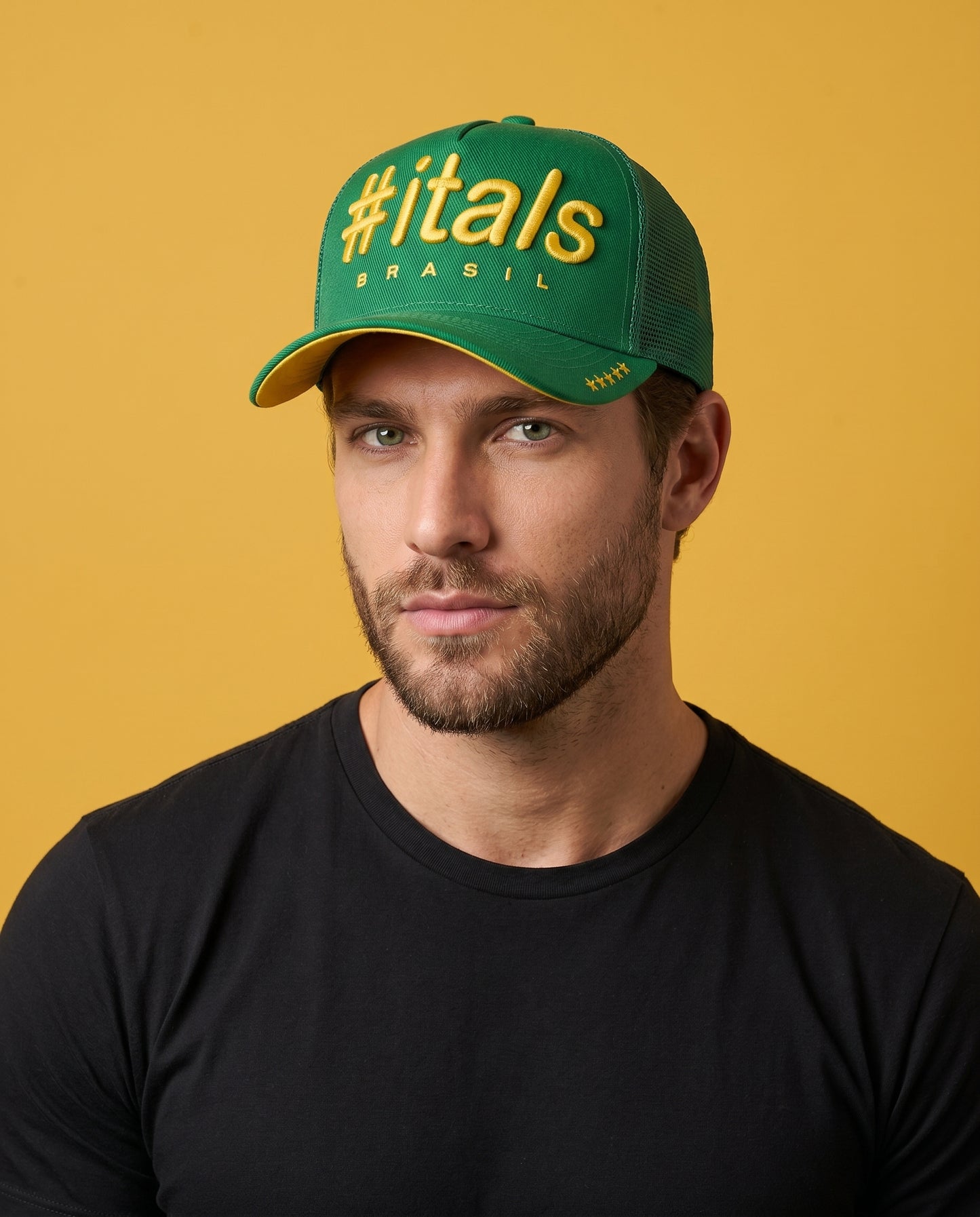 Boné Trucker #itals Vintage Brasil Verde