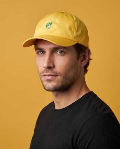 Boné Dad Hat #itals Brasão Brasil Amarelo