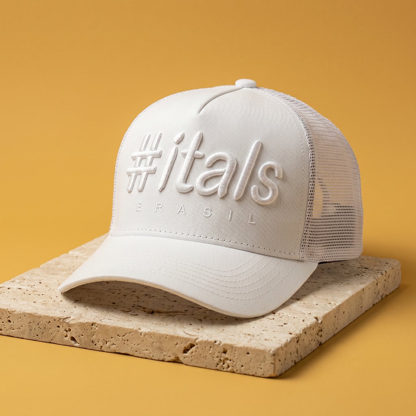 Boné Trucker #itals Vintage Brasil Branco