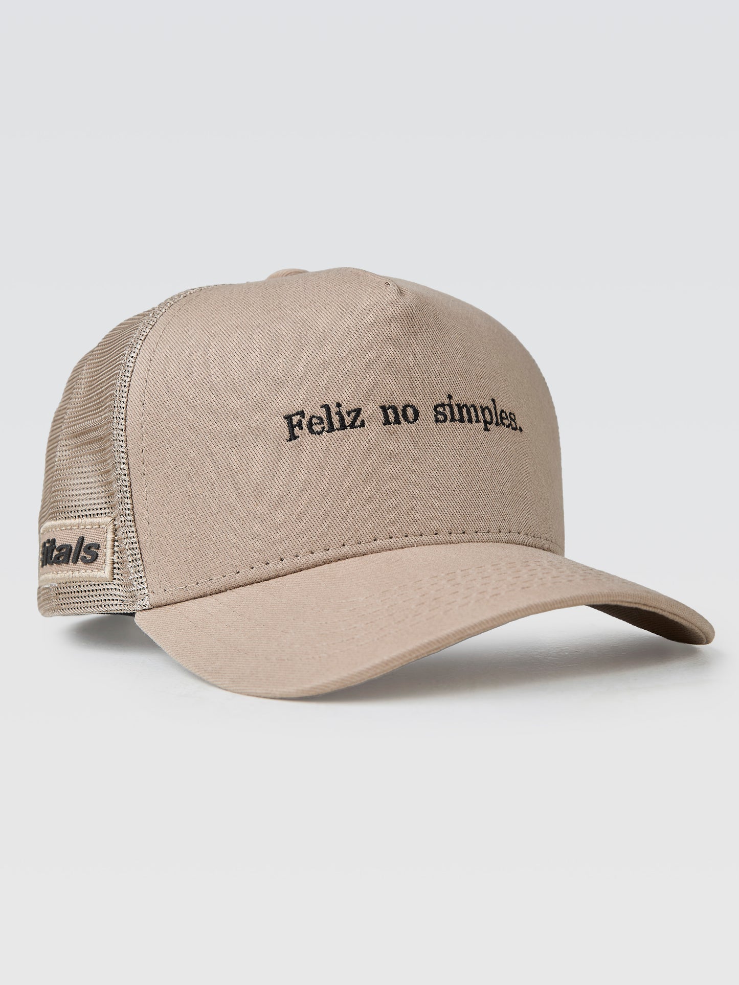 Boné Feliz no Simples Khaki