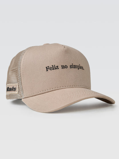 Boné Feliz no Simples Khaki