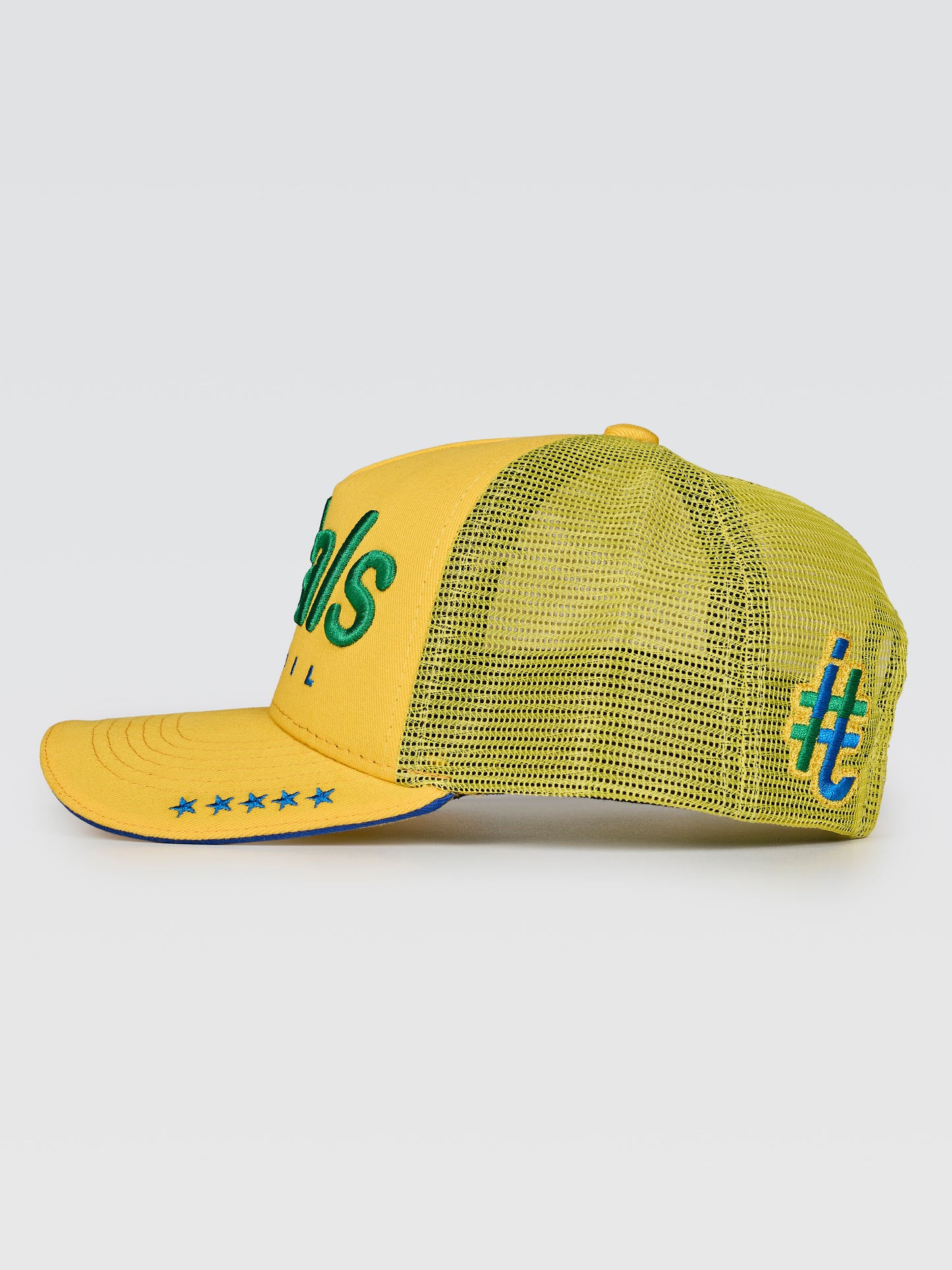 Boné Trucker #itals Vintage Brasil Amarelo
