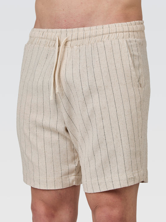 Short Linho Listra Crú