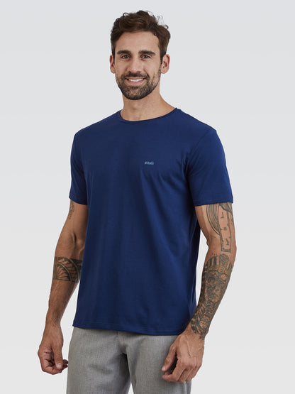 Camiseta Básica Marinho Logo Marinho