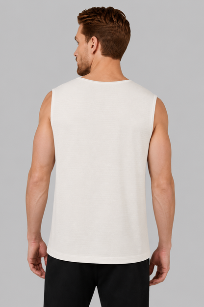Regata Machão Textura Off-White Brasão