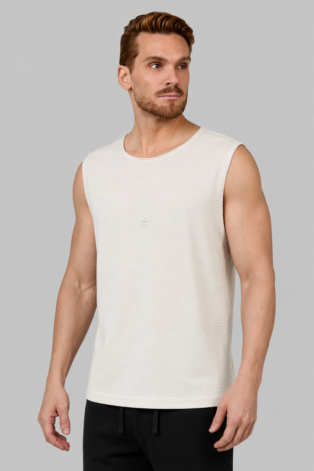 Regata Machão Textura Off-White Brasão