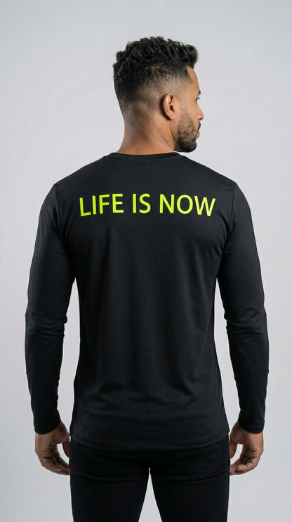 Camiseta Segunda Pele Preto Logo Verde