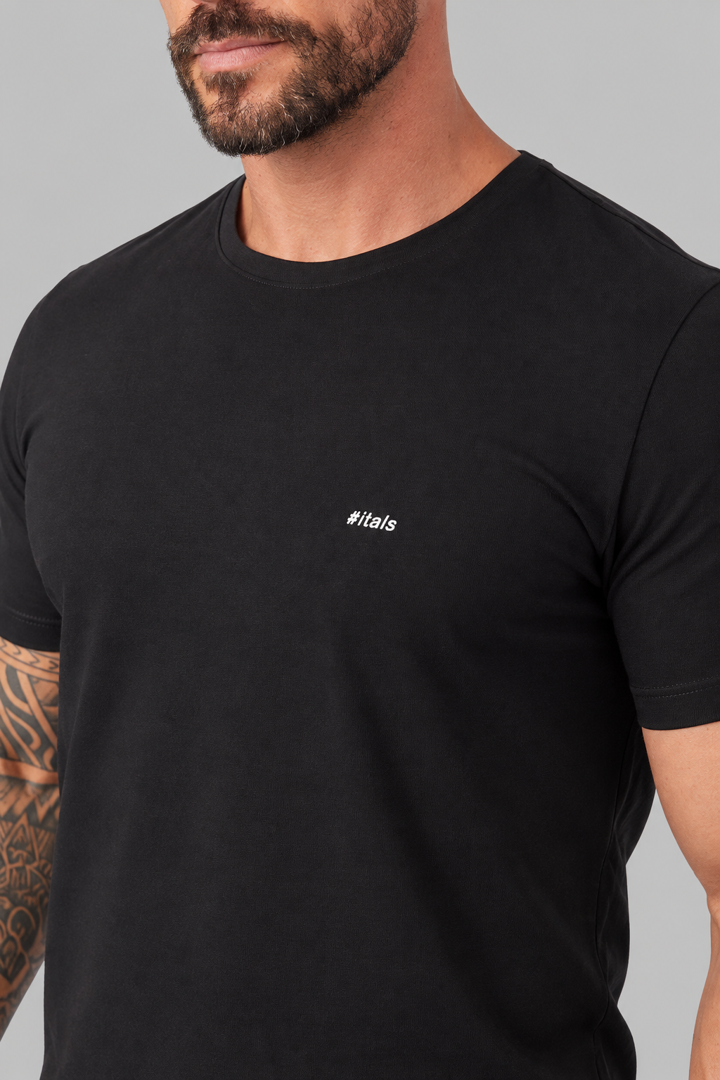 Camiseta Algodão Egípcio #itals Tudo o que eu amo Preta — Loira