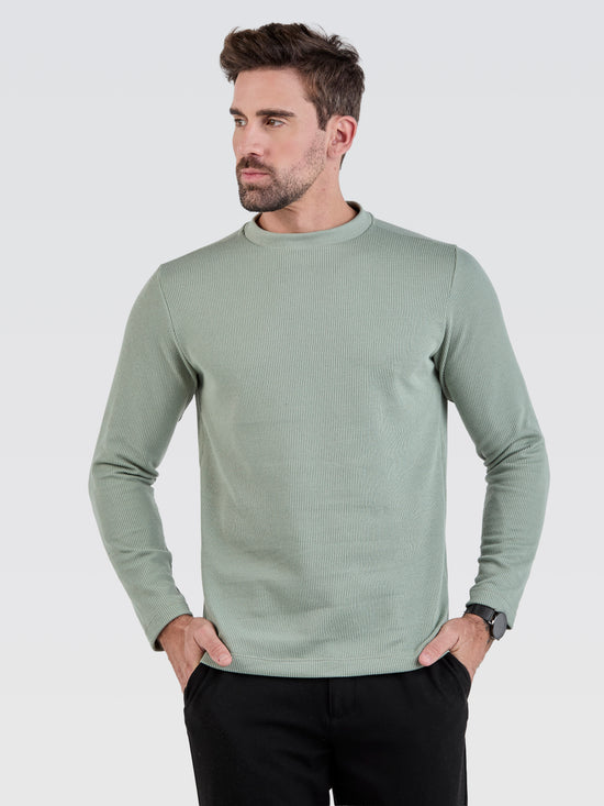 Suéter Tricot Verde Sálvia