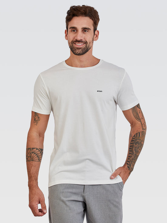 Camiseta Básica Off White Logo Preto