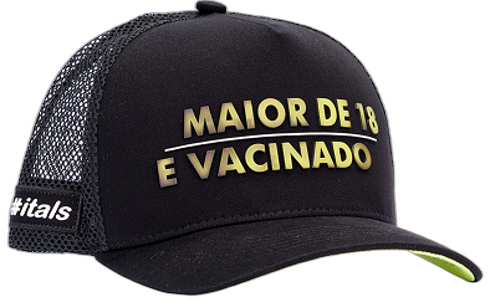 Boné itals Maior e Vacinado Tinta Mágica