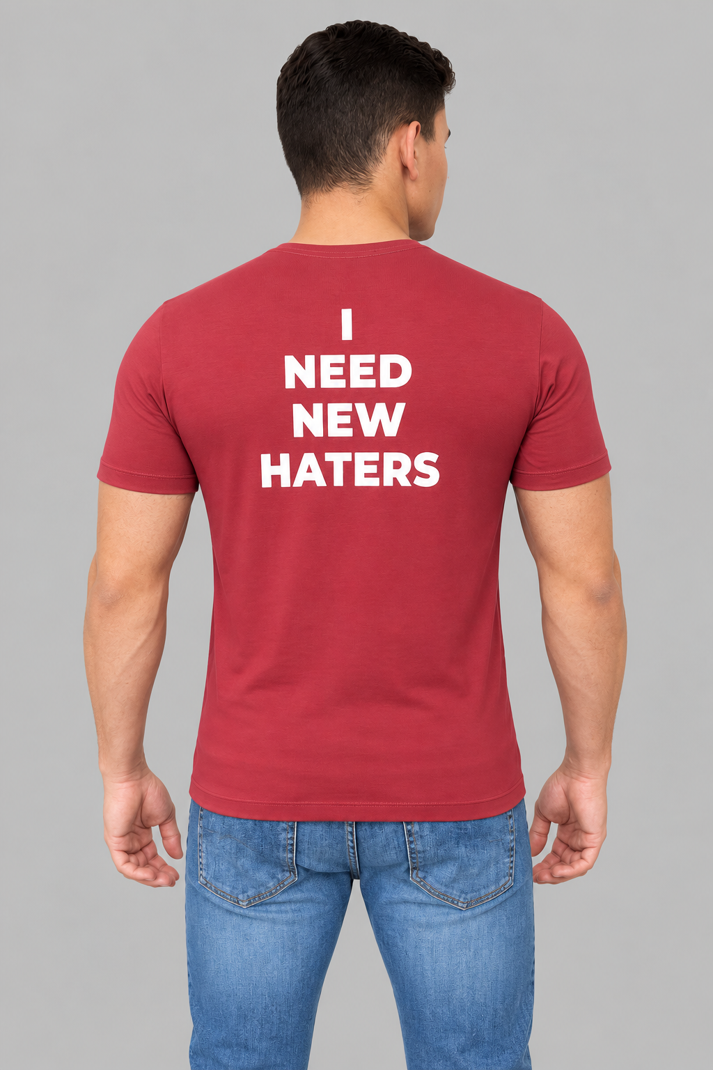 Camiseta Algodão Egípcio #itals Haters Vermelha