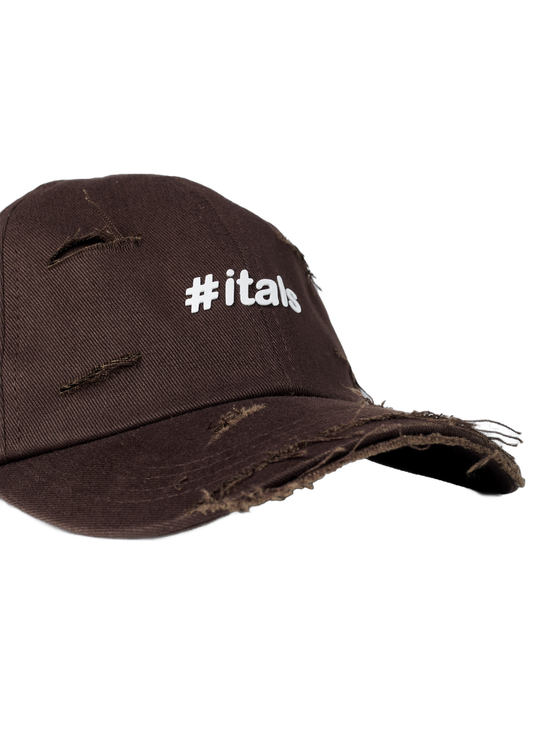 Boné Dad Hat Marrom Destroyed