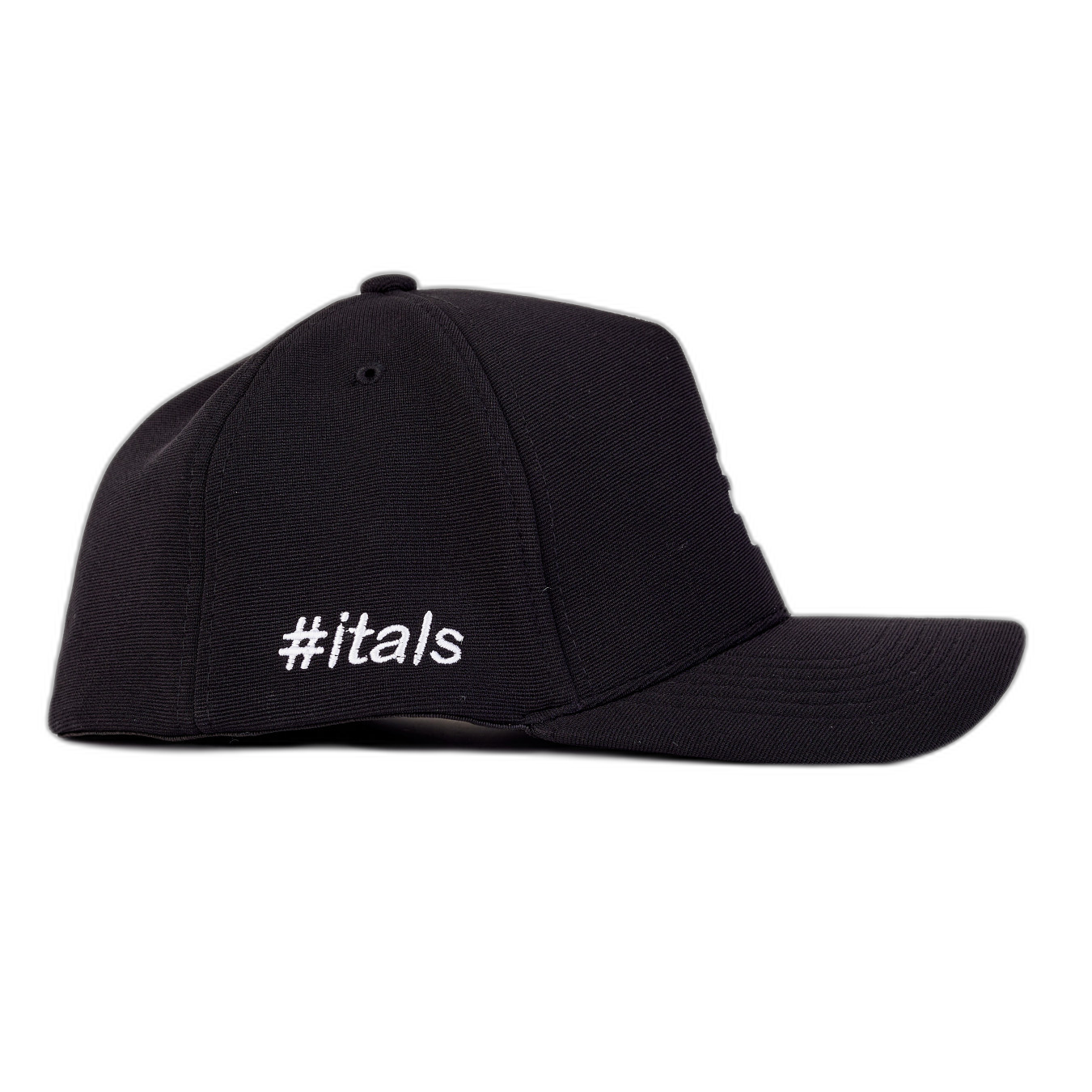Boné itals Preto Brasão Branco Fechado