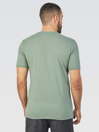 Camiseta Henley Verde