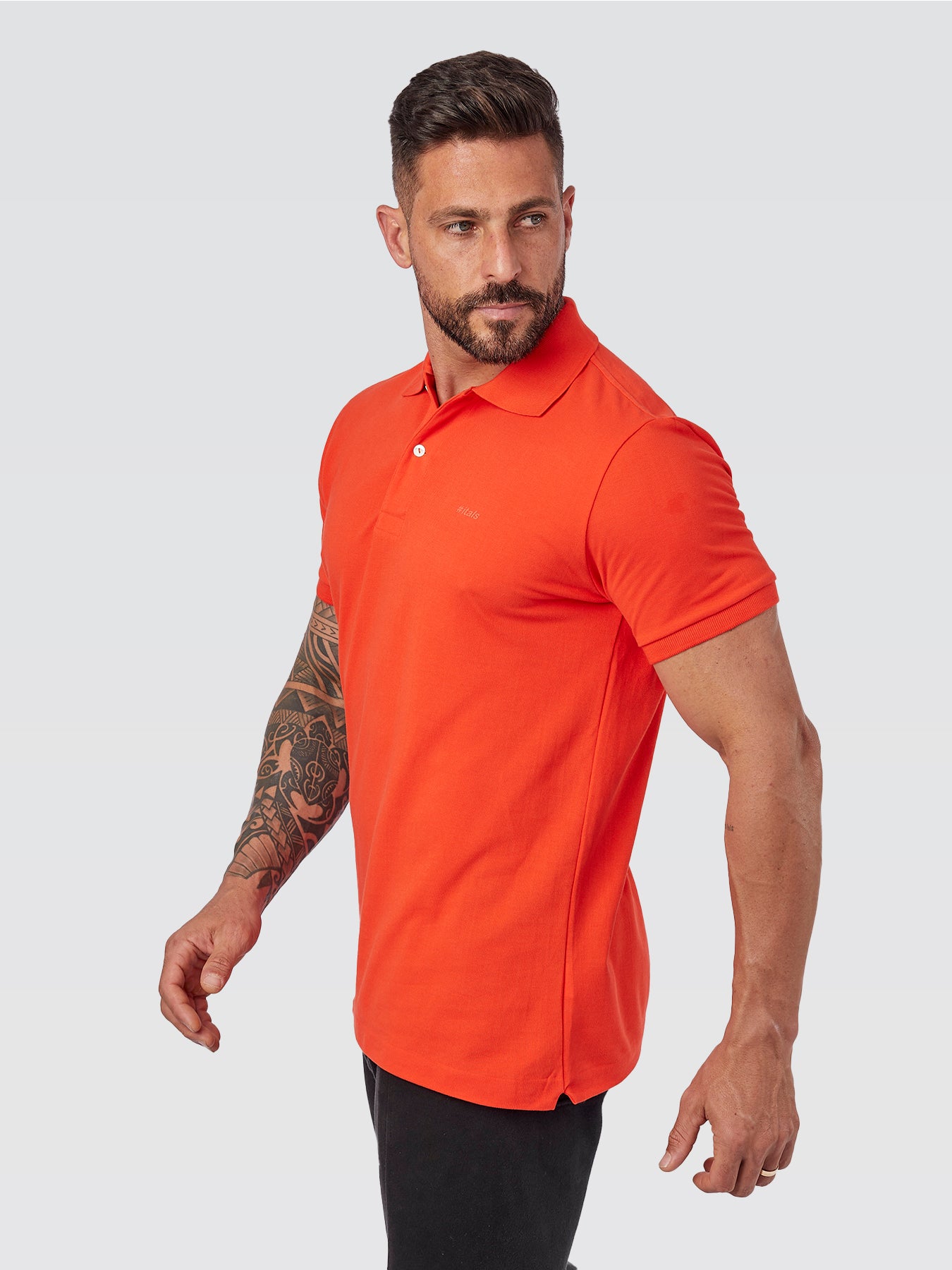 Camisa Polo Peruana Laranja