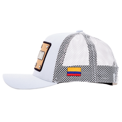 Boné itals Plata o Plomo Branco Patch Brown