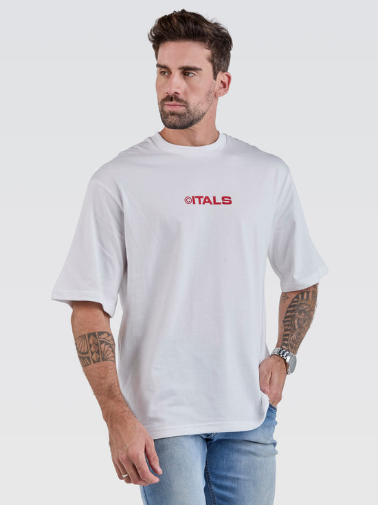 Camiseta Pima Oversized Good Stories White