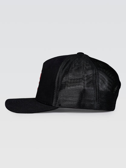 Boné Trucker #itals Preto — Brasão Mágico Vermelho