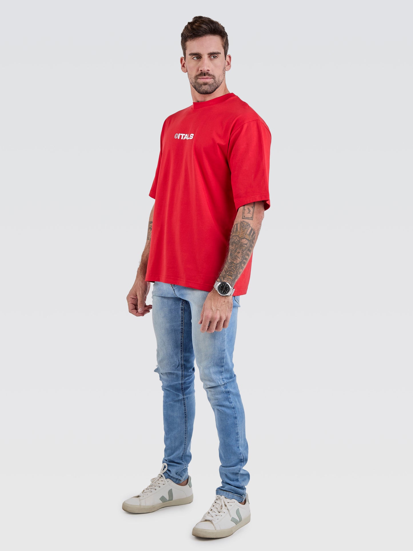 Camiseta Pima Oversized Good Stories Red