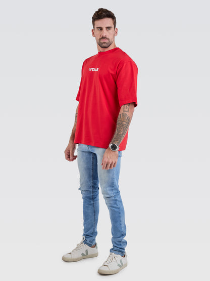 Camiseta Pima Oversized Good Stories Red