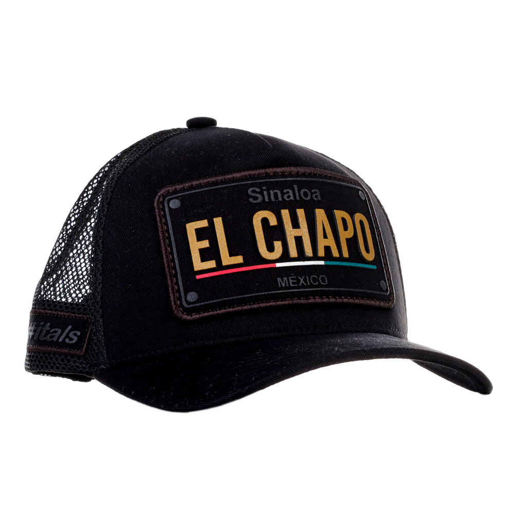 Boné itals El Chapo Preto e Gold