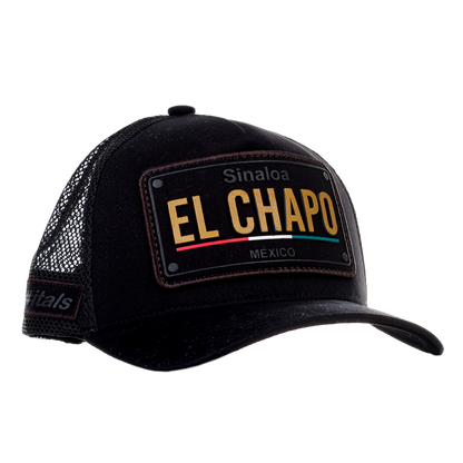 Boné itals El Chapo Preto e Gold