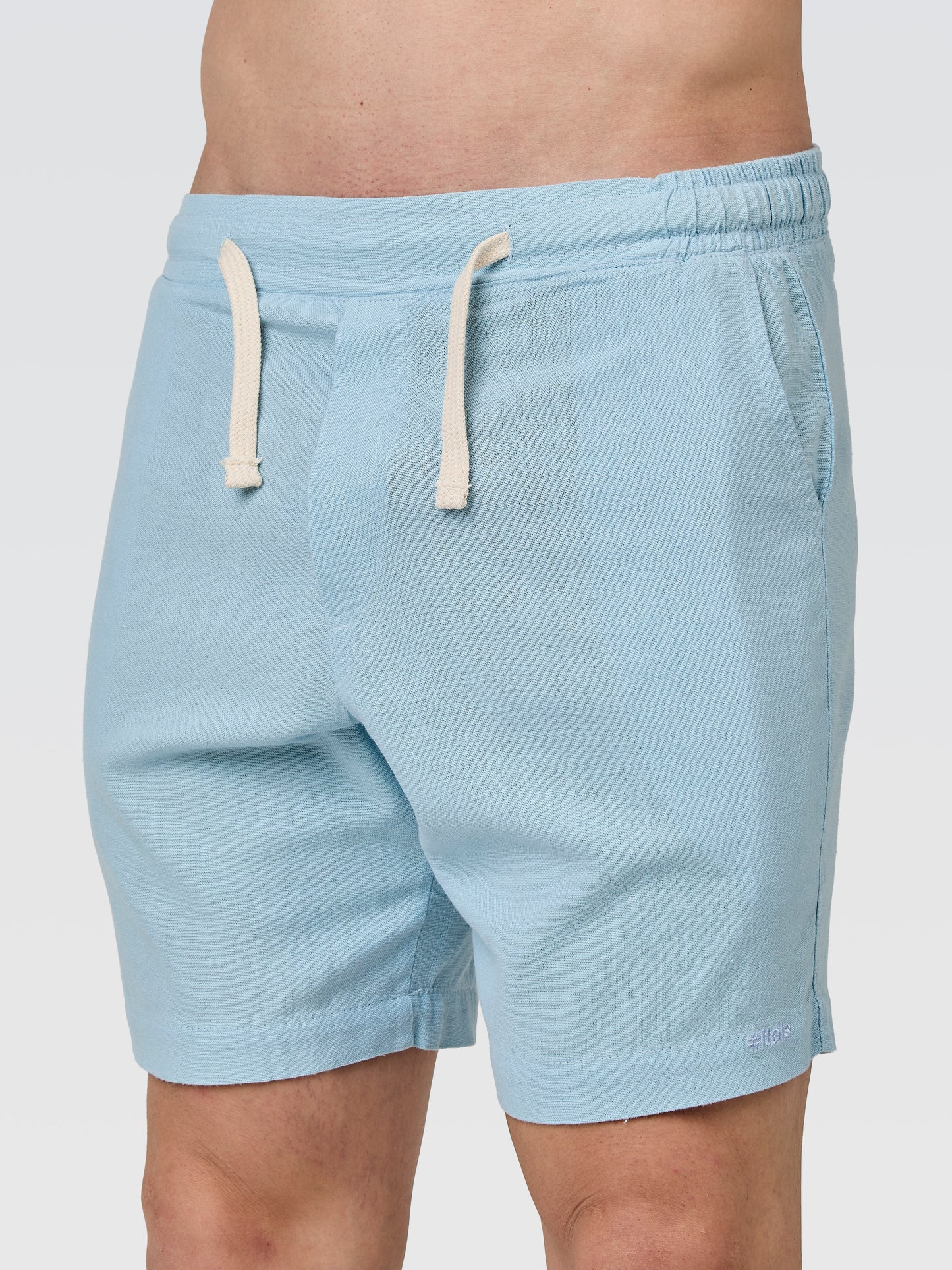 Short Linho Europeu Azul