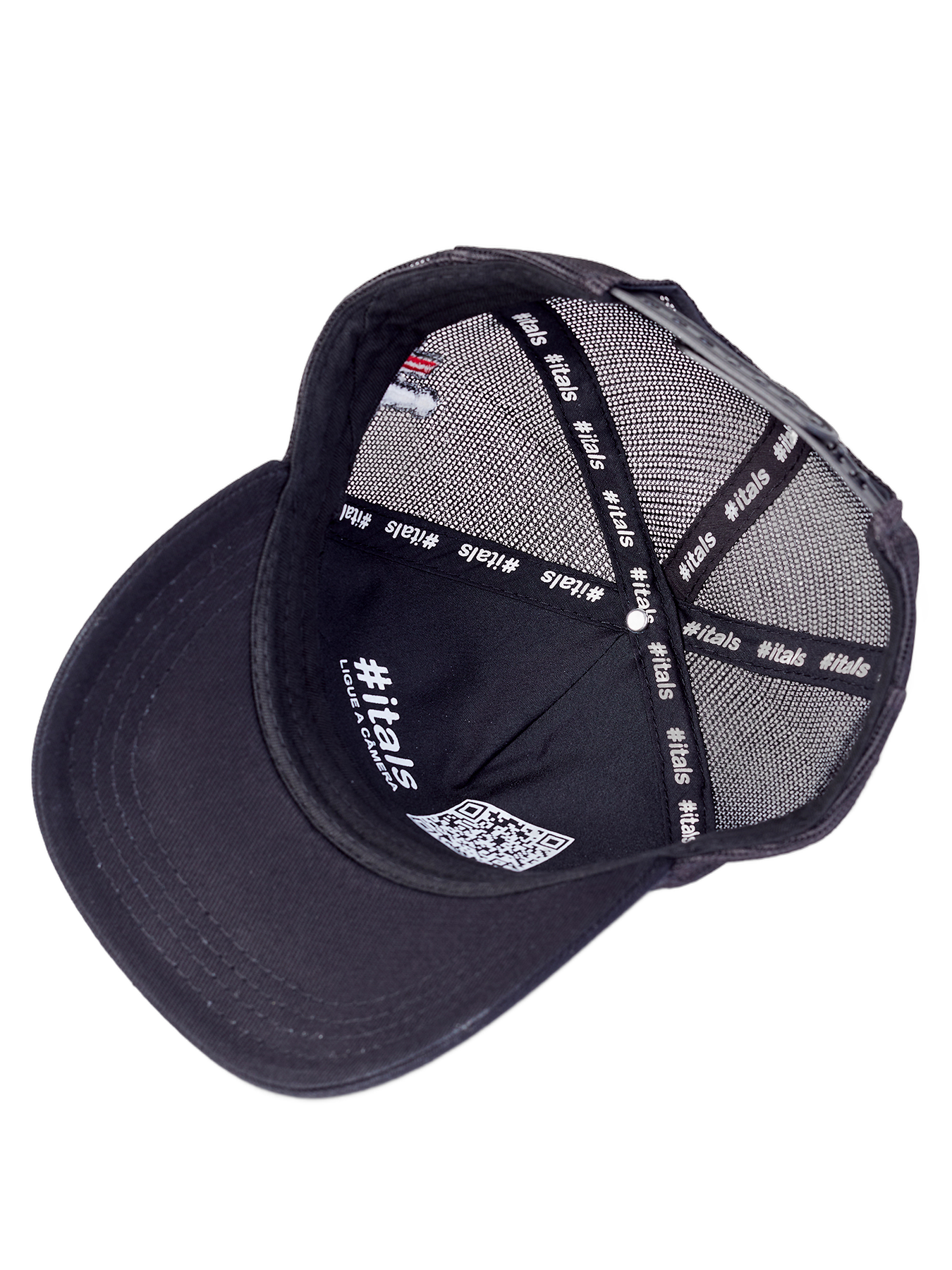 Boné itals Respeite Minha História Preto