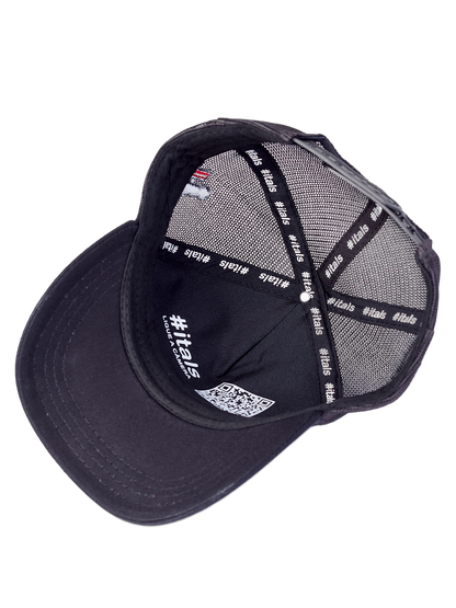 Boné itals Respeite Minha História Preto