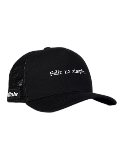 Boné Feliz no Simples Preto