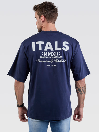 Camiseta Pima Oversized Since 2012 Marinho