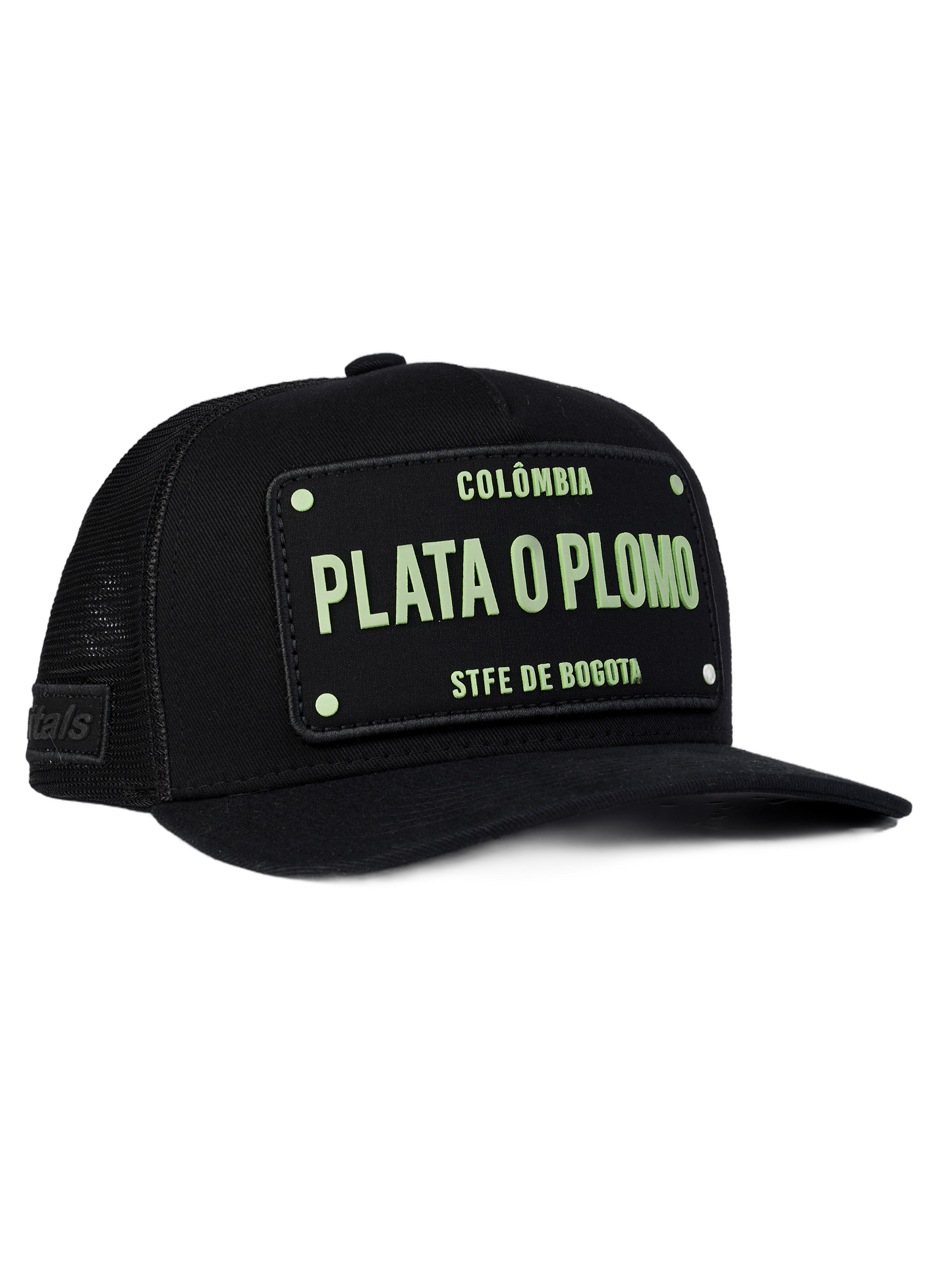 Boné Plata O Plomo Preto Tinta Mágica Verde