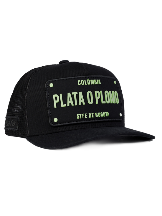 Boné Plata O Plomo Preto Tinta Mágica Verde